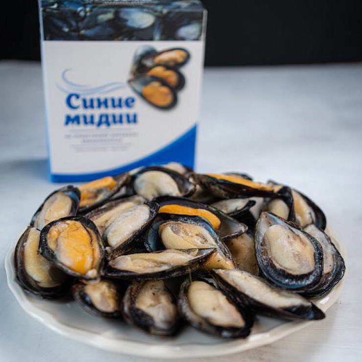 Синие мидии размер 40-60 (1 кг)
