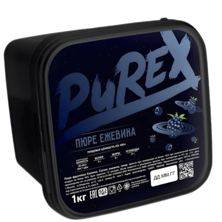 Фруктовое пюре PuRex Ежевика (1 кг)