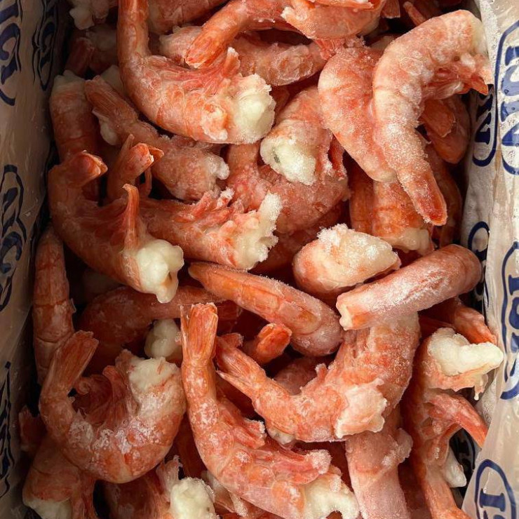 Креветки красные аргентинские 41/50 без головы в панцире  (цена за 1 кг, заказ от 1 кг)